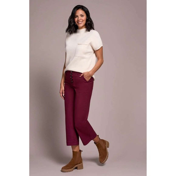 Tribal Sophia Curvy Jeans Womens Size 10 Passion Plum Wide Leg Stretch Cotton - Picture 2 of 4